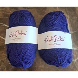 Knit Picks Yarn Shine Sport Purple 2182 60% Pima Cotton 40% Modal Peru